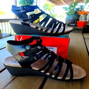 Yuu Berica Women's Sandals in Black size 7.5